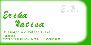 erika matisa business card